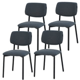 RAVINO Designer Esszimmerstuhl | 4er Set | A21 | Gelb, Schwarz, Grau, Blau | mit Stoffbezug