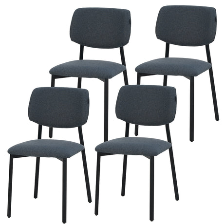 RAVINO Designer Esszimmerstuhl | 4er Set | A21 | Gelb, Schwarz, Grau, Blau | mit Stoffbezug
