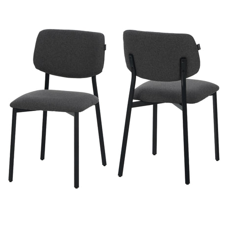 RAVINO Designer Esszimmerstuhl | 4er Set | A21 | Gelb, Schwarz, Grau, Blau | mit Stoffbezug