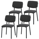 RAVINO Designer Esszimmerstuhl | 4er Set | A21 | Gelb, Schwarz, Grau, Blau | mit Stoffbezug