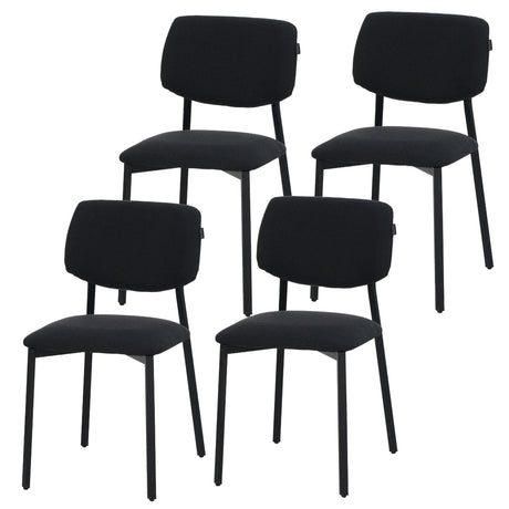RAVINO Designer Esszimmerstuhl | 4er Set | A21 | Gelb, Schwarz, Grau, Blau | mit Stoffbezug