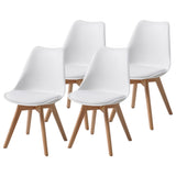 ALBATROS skandinavischer Esszimmerstuhl AARHUS| 4er Set | Grau, Beige | Kunstleder Bezug