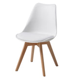 ALBATROS skandinavischer Esszimmerstuhl AARHUS| 4er Set | Grau, Beige | Kunstleder Bezug