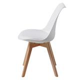 ALBATROS skandinavischer Esszimmerstuhl AARHUS| 4er Set | Grau, Beige | Kunstleder Bezug