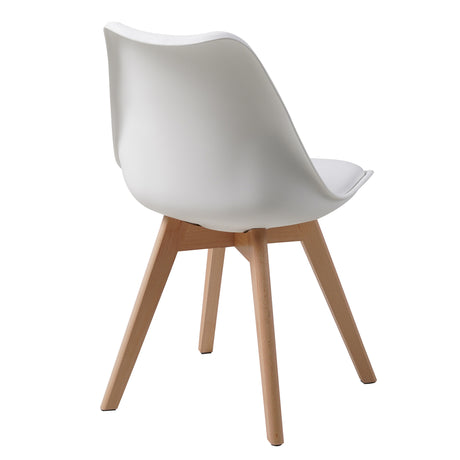 ALBATROS skandinavischer Esszimmerstuhl AARHUS| 4er Set | Grau, Beige | Kunstleder Bezug