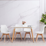 ALBATROS skandinavischer Esszimmerstuhl AARHUS| 4er Set | Grau, Beige | Kunstleder Bezug
