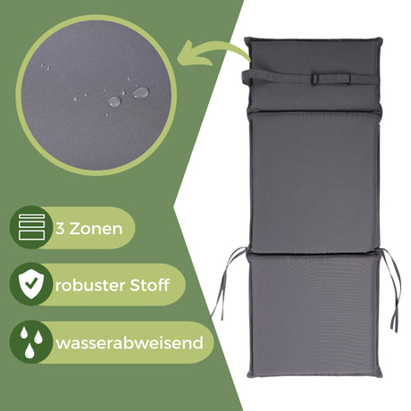 Gartenstuhl Aruba mit Sitzauflage, Klappbar mit robustem Metallgestell