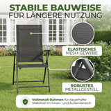 Gartenstuhl Aruba, Klappbar mit robustem Metallgestell