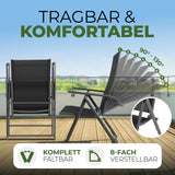 Gartenstuhl Aruba, Klappbar mit robustem Metallgestell