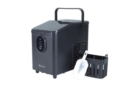 EM12S Eiswürfelmaschine | Eismaschine 12kg/24h | Eiswürfelbereiter mit Griff | extra große 0,3kg Bullet Eiswürfel in 20 Min | leise 50db | Ice Maker für Küche, Büro & Party