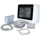 SP9 Dual Mini Geschirrspüler | Tischgeschirrspüler für 1-5 Personen, 8 Programme, 950W | Kleine Spülmaschine freistehend mit LED, Touch, Tank & Wasseranschluss | leise & kompakt
