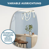 Designerspiegel oval Asymmetrisch,  Wandspiegel oder Türspiegel