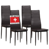 ALBATROS Designer Esszimmerstuhl MILANO | 4er/6er Set | Schwarz, Grau, Beige, Braun, Rot, Weiß | Kunstleder Bezug