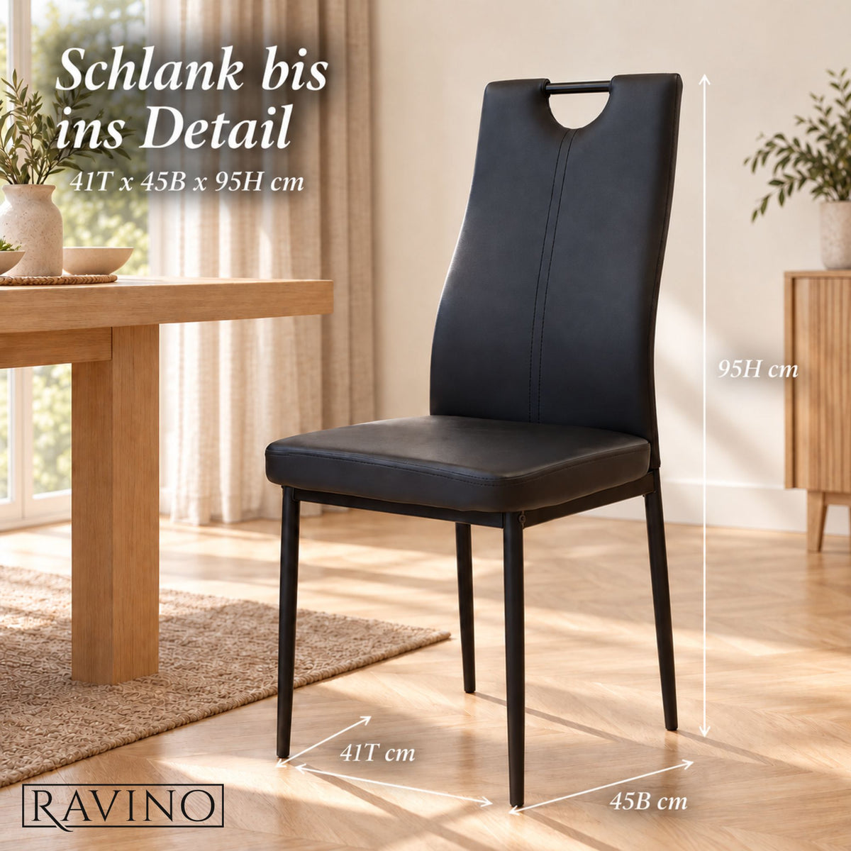 Albatros SALERNO Esszimmerstuhl – Kunstlederbezug