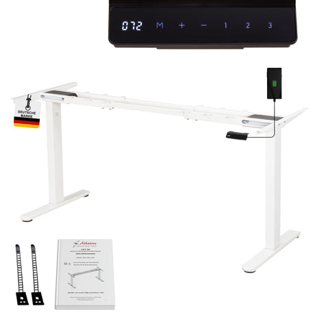 höhenverstellbares Schreibtischgestell LIFT S5 schwarz/weiß/silber, elektrisch