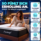 Arensberger EMILIA Taschenfederkernmatratze – 23 cm, Gelschaum, integrierter Topper