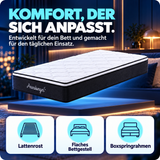Arensberger EMILIA Taschenfederkernmatratze – 23 cm, Gelschaum, integrierter Topper