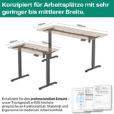 höhenverstellbares Schreibtischgestell UP30 schwarz/weiß/silber, elektrisch