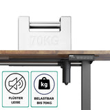 höhenverstellbares Schreibtischgestell UP30 schwarz/weiß/silber, elektrisch