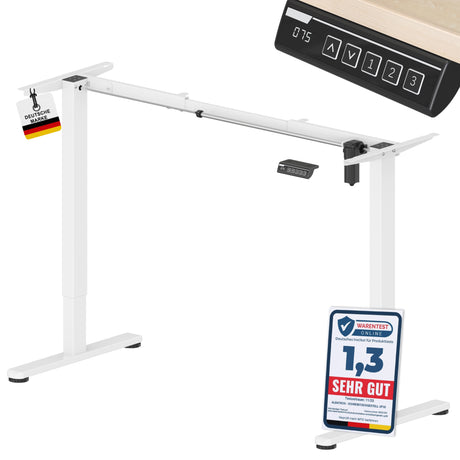 höhenverstellbares Schreibtischgestell UP30 schwarz/weiß/silber, elektrisch
