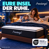 Arensberger EMILIA Taschenfederkernmatratze – 23 cm, Gelschaum, integrierter Topper