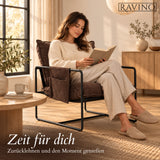 Albatros BRESTON Loungesessel – Stoffbezug, Vintage-Design