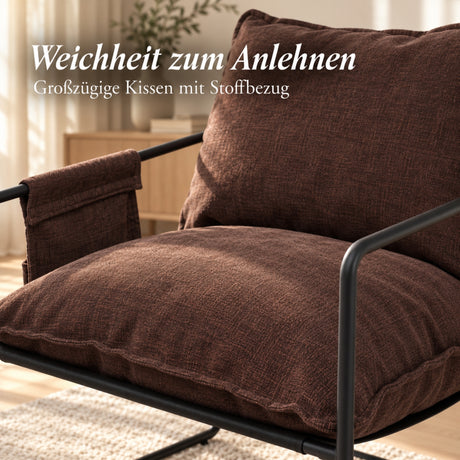 Albatros BRESTON Loungesessel – Stoffbezug, Vintage-Design