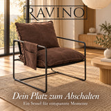 Albatros BRESTON Loungesessel – Stoffbezug, Vintage-Design