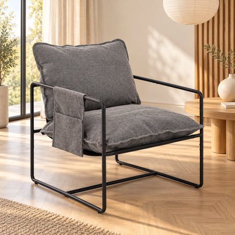 Albatros BRESTON Loungesessel – Stoffbezug, Vintage-Design