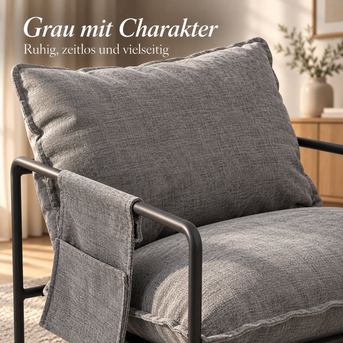 Albatros BRESTON Loungesessel – Stoffbezug, Vintage-Design