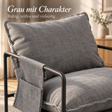 Albatros BRESTON Loungesessel – Stoffbezug, Vintage-Design