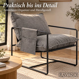 Albatros BRESTON Loungesessel – Stoffbezug, Vintage-Design