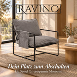 Albatros BRESTON Loungesessel – Stoffbezug, Vintage-Design