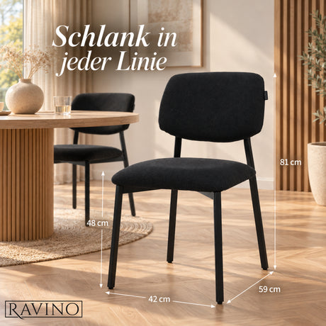 RAVINO A21 Esszimmerstuhl – Stoffbezug