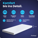 Arensberger LINA Gelschaum Matratze – 11 cm NANOCELL® Gel-Schaum – H3 Härtegrad