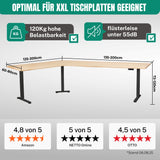 Eckschreibtisch Gestell LIFT L7, stufenlos verstellbar in Höhe, Breite und Winkel, 3 Motoren, elektrisch