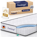 Arensberger Taschenfederkernmatratze JANA - 20cm hoch mit Kaltschaum, 7-Zonen