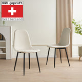 ALBATROS Designer Esszimmerstuhl BARI | 4er Set | Schwarz, Grau, Beige | Stoff Bezug