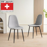 ALBATROS Designer Esszimmerstuhl BARI | 4er Set | Schwarz, Grau, Beige | Stoff Bezug