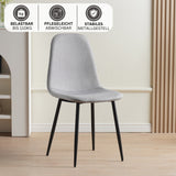 ALBATROS Designer Esszimmerstuhl BARI | 4er Set | Schwarz, Grau, Beige | Stoff Bezug