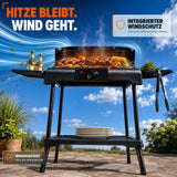 Sommertal BBQ231 Elektrogrill | Balkongrill | 2200W | Camping Grill | 2in1 Tischgrill mit Standfuß | Stufenloser Temperaturregler