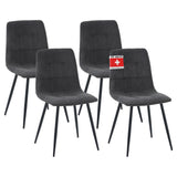 ALBATROS Designer Esszimmerstuhl BORA | 4er Set | Braun, Anthrazit, Beige | Cord Bezug