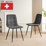 ALBATROS Designer Esszimmerstuhl BORA | 4er Set | Braun, Anthrazit, Beige | Cord Bezug