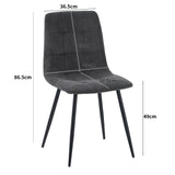 ALBATROS Designer Esszimmerstuhl BORA | 4er Set | Braun, Anthrazit, Beige | Cord Bezug