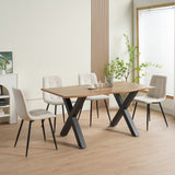 ALBATROS Designer Esszimmerstuhl BORA | 4er Set | Braun, Anthrazit, Beige | Cord Bezug