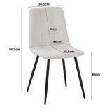 ALBATROS Designer Esszimmerstuhl BORA | 4er Set | Braun, Anthrazit, Beige | Cord Bezug