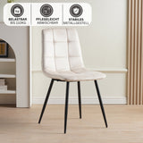 ALBATROS Designer Esszimmerstuhl BORA | 4er Set | Anthrazit, Grau, Beige | Samt Bezug