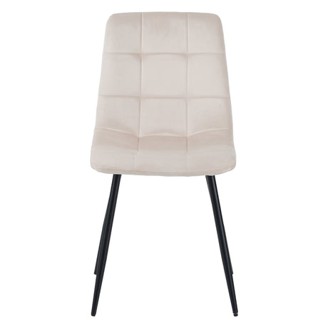ALBATROS Designer Esszimmerstuhl BORA | 4er Set | Anthrazit, Grau, Beige | Samt Bezug