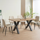 ALBATROS Designer Esszimmerstuhl BORA | 4er Set | Schwarz, Grau, Beige | Stoff Bezug