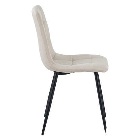 ALBATROS Designer Esszimmerstuhl BORA | 4er Set | Schwarz, Grau, Beige | Stoff Bezug
